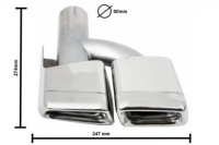 фото thumb №12, Наконечники mercedes w221 зразок amg подвійний