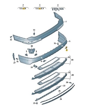 фото thumb №1, Заглушка отвір вушка do буксирування. права audi q7 sline