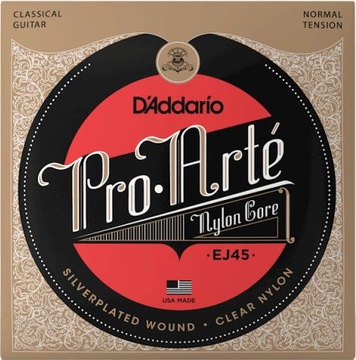 EJ45 Struny do Gitary Klasycznej ProArte Standardowy Naciąg D'Addario