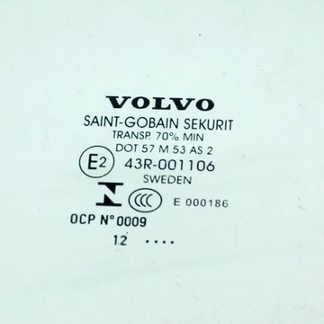 фото thumb №6, Volvo v60 2015 перед сторона ліва скло двері передніх