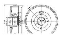 фото thumb №9, Ate барабан гальмо. renault clio iii 05- -esp