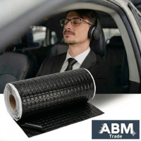 Мат шумоизоляционная бутиловая к автомобиля черная алюминий клей 2mm 25x25cm Оригинал, фото thumb