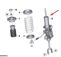 фото thumb №2, Bmw 5 gt f07 передня частина left shock абсорбер 37116863115