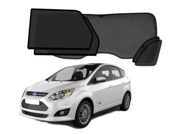 Специальные солнцезащитные козырьки для Ford Focus C-Max II 2, установлены.