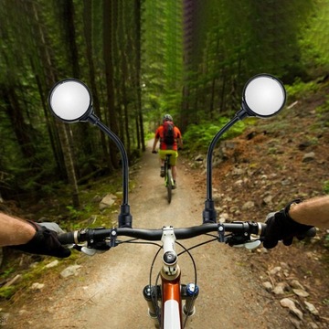 DŁUGIE LUSTERKO ROWEROWE REGULOWANE DO ROWERU UNIWERSALNE