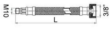 ШЛАНГ ДЛЯ АККУМУЛЯТОРА PEX GOSHE STRONG 3/8 x M10 40 см