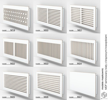 Крышка решётки радиатора 68x129см M27 Белый