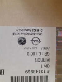 фото thumb №1, Скло дзеркало праве opel combo c 13148969