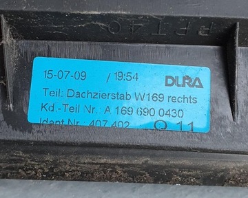 фото thumb №9, Планка дахова права mercedes w169 3d a1696900430