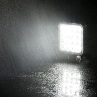 Лампа робоча протитуманна фара 16 led 48w гомологація 12-24v ip67 83x83mm 4 штуки Київ, фото thumb