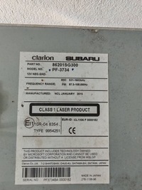 фото thumb №10, Subaru forester iv sj радио панель pf-3734 86201sg300 clarion