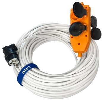 Удлинитель 3х2,5 1м SPLITTER - вилка угловая, ПВХ OWY H05VV-F