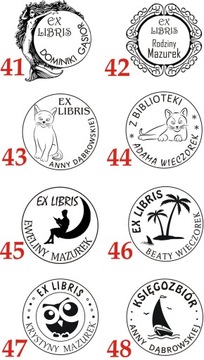КРУГЛАЯ ПЕЧАТЬ EX LIBRIS ПЕЧАТЬ 5 СМ