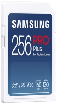 Карта памяти Samsung PRO Plus 2021 SDXC 256 ГБ, класс 10 UHS-I/U3 V30 (MB-S