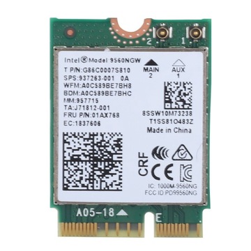 KARTA WIFI SIECIOWA Intel 9560AC NGW Wireless WIFI 2,4G 5 G