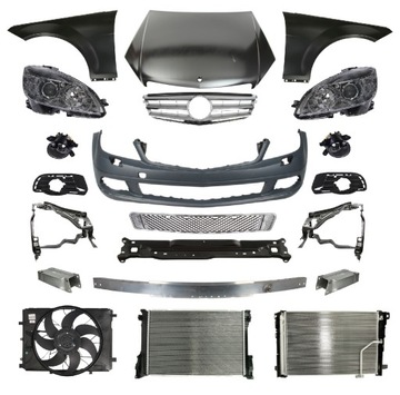 фото thumb №1, Mercedes c w204 07-11 перед капот лампа крило