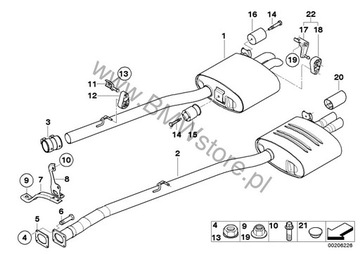 фото thumb №16, Bmw e60 e61 530d 2.5 3.0 d наконечник глушник хром накладка вихлоп 7534036