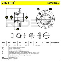 фото thumb №8, Ridex 654w0724 набор подшипник колеса