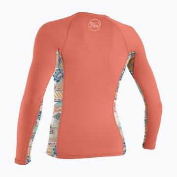 Женские плавки для плавания O'Neill Side Print Rash Guard hx6 nectar S с длинными рукавами