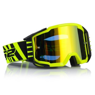 МОТОЦИКЛОВЫЕ ОЧКИ LS2 CHARGER PRO YELLOW FLUO + 2x ПРОТИВОТОГНУВАЮЩЕЕ ЗЕРКАЛО СТЕКЛА