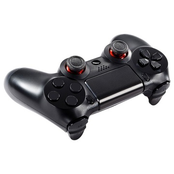 НАБОР 2X ГРИБНАЯ АНАЛОГОВАЯ РУЧКА ДЛЯ PS5 PAD КРАСНО-ХРОМИРОВАННАЯ - 2 шт.