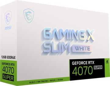 Видеокарта MSI GeForce RTX 4070 SUPER 12 ГБ GAMING X SLIM БЕЛАЯ
