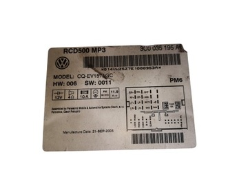 фото thumb №10, Радио оригинальные cd rcd500 mp3 vw golf v touran 3c0035195a 100% исправные