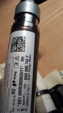 фото thumb №7, S4 b8 a4 шторка воздушная air bag правая 8k0880742f