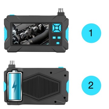 Инспекционная камера Эндоскоп DUO LCD HD 4,3 дюйма 2xFHD 8 мм 10 м 9 светодиодов ДВЕ КАМЕРЫ