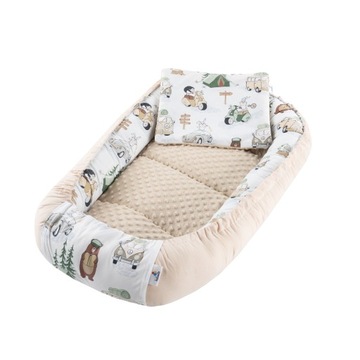 РУЧКА BABY COCOON NEST, ХЛОПОК МИНКИ, НАБОР, 5 ПРЕДМЕТОВ, БОЛЬШОЙ XXL