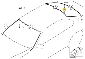 фото thumb №9, Оригінальний номер bmw прокладка задньої скла верхня bmw 5 e39 51318159785