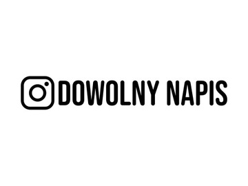 Naklejka TWÓJ NICK INSTAGRAM Facebook Tiktok na auto szybę *3cm *Kolory