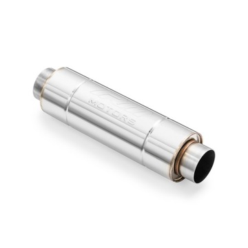 Sportowy Tłumik Przelotowy RM02 przetłoczenie dł.500mm/dolot 76mm/śr. 130mm
