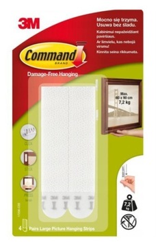 Липучка 3M COMMAND для подвешивания, например, картин, 7,2 кг, БЕЗ СВЕРЛЕНИЯ.
