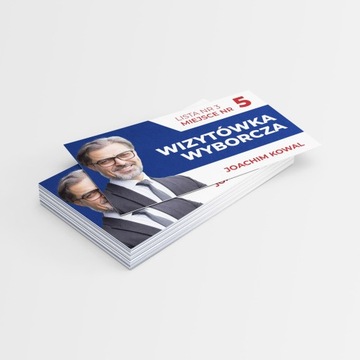 Wizytówki wyborcze wybory samorządowe dwustronne 500 szt.