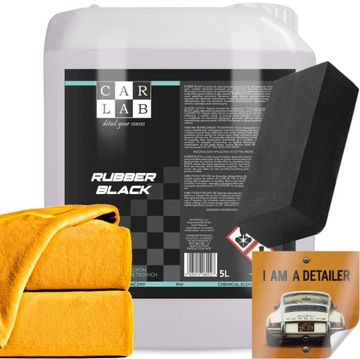 CARLAB RUBBER BLACK 5L - DRESSING DO OPON I PLASTIKÓW ZEWNĘTRZNYCH AUTA