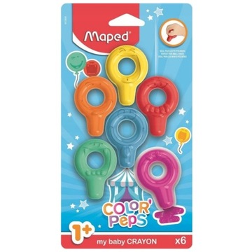 Мелки Maped для малышей Baby Colorpeps 6 цв. 1+