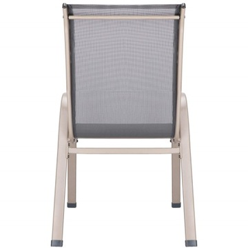 4 шт. САДОВЫЙ СТУЛ БАЛКОННЫЙ СТУЛ ДЛЯ ТЕРРАСЫ GARDEN STRONG GREY КОМПЛЕКТ