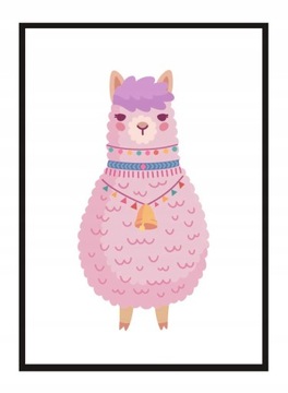 OBRAZ PLAKAT W RAMIE 33x43 cm Alpaka PD322