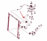фото thumb №7, Mercedes-benz gls x166 верхний пабтрубок  радиатора a1665005300 оригинальный