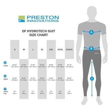 Костюм PRESTON DF HYDROTECH размером 15000мм. XL