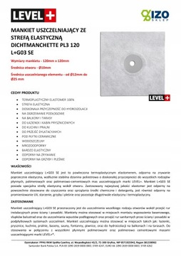 Mankiet Uszczelniający 120mmØ10 Hydro 5szt G03SE