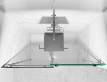 Drzwi Prysznicowe Przesuwne 8mm D20 Szczotka 90cm