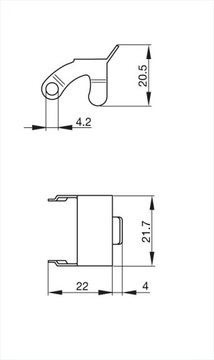 Зажим/зажим STASI 2 для разъемов 2+PE Hirschmann 732 044-000