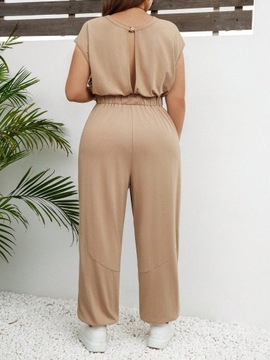 SHEIN бежевый летний комбинезон с вырезом на спине 3XL