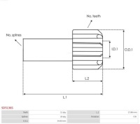 фото thumb №4, Зчеплення односторонній, стартер as-pl sd5136s
