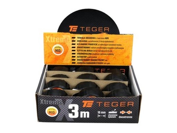 Рулетка стальная двусторонняя 3м 16мм TEGER