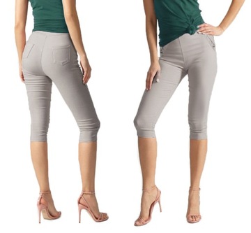 SPODNIE krókie RYBACZKI jeans j.szary 322 36 S