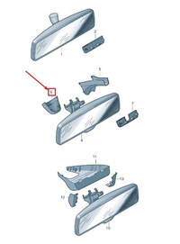 фото thumb №8, Vw arteon 3h правий interior mirror cover cap 3g0858548a9b9