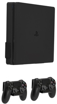 Zestaw uchwytów 4MOUNT do konsoli PS4 Slim Czarny